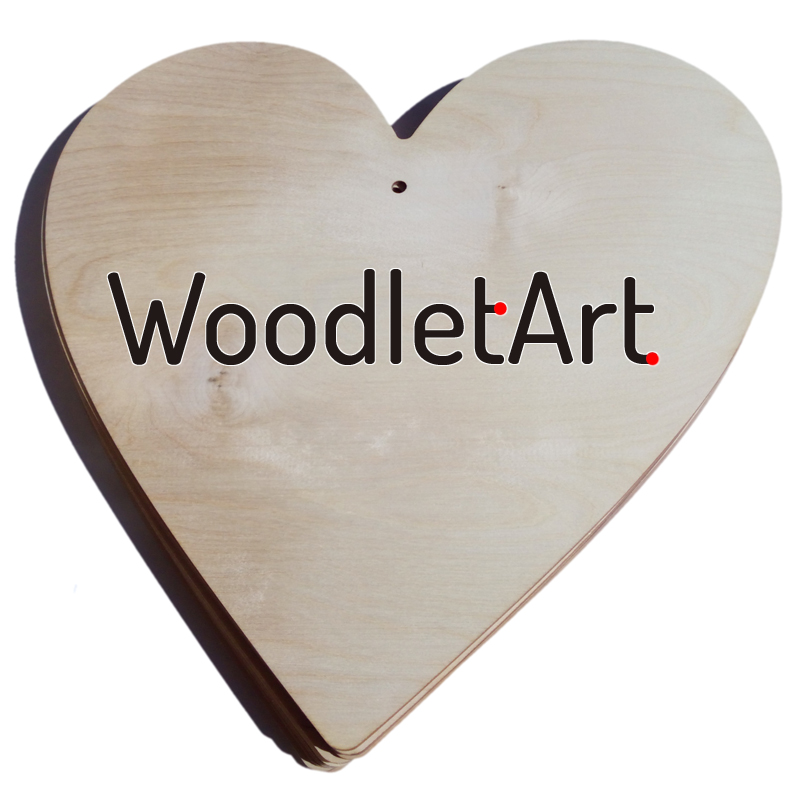 Ogromne serca drewniane wycinanki laserowe